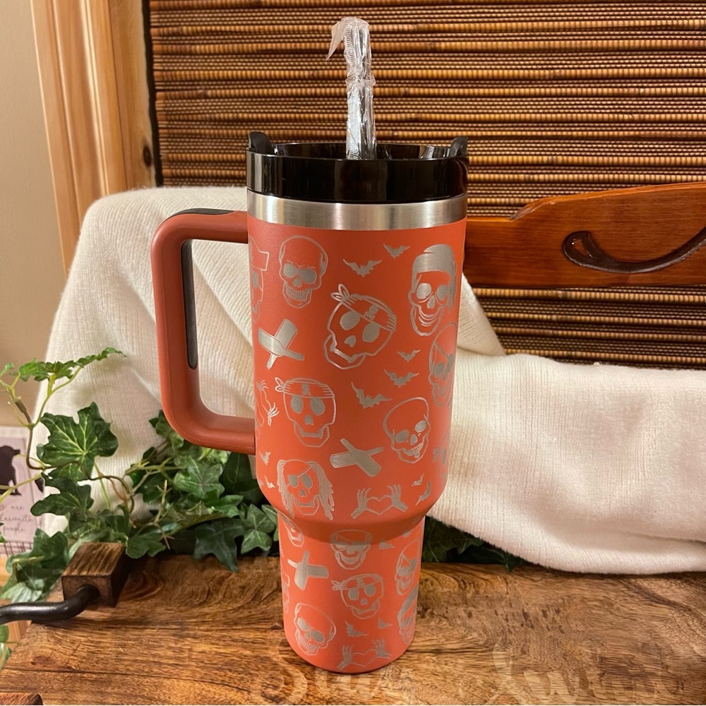 Pirate Skull 40oz Double Wall Stainless Steel Vacuum Tumbler